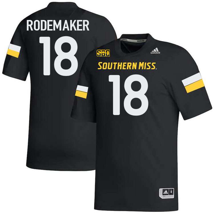 Southern Miss Golden Eagles #18 Tate Rodemaker Jersey Football Uniforms-Black